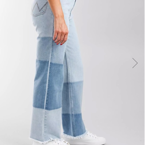 Womens Billabong x Wrangler Patch It High Straight Jeans sz 31NWT - Picture 2 of 6